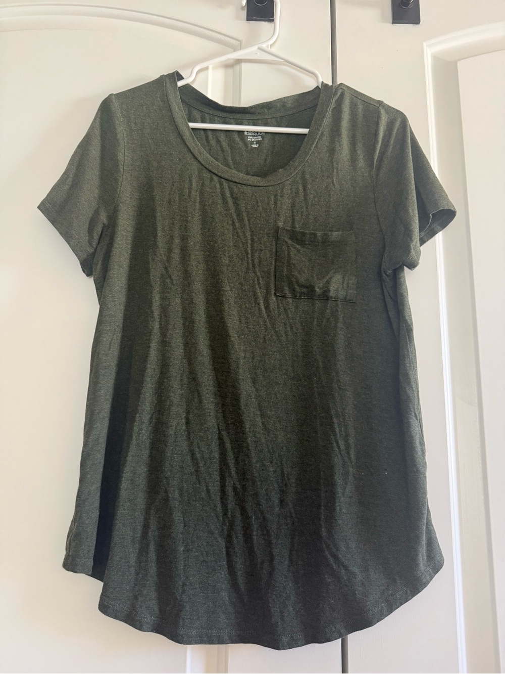 Market & Spruce Olive Green Short Sleeve Pocket Tee